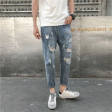 2023 autumn new light luxury fashion jeans men casual trousers korean version all match boutique clothing simple style stacked flare jeans
