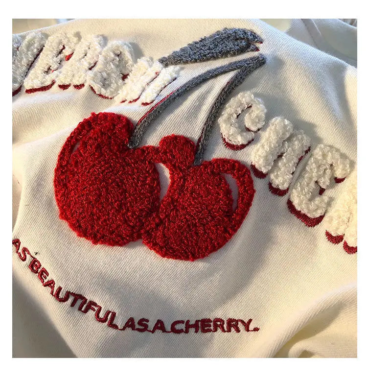 Anime Graphic tee – Fashion Korean Brand Chic Flock Cherry Embroidery T Shirts K