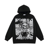 glitchcore tribal flames featuring 2023 retro streetwear harajuku hoodie sweatshirt skull graphic cotton hoodies mens hip hop punk thick hooded pullover unisex