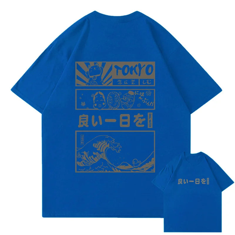 Anime Aesthetic Shirt – Men Hip Hop Streetwear T Shirt Japanese Kanji Cartoon – Edgy Streetwear for All Genders