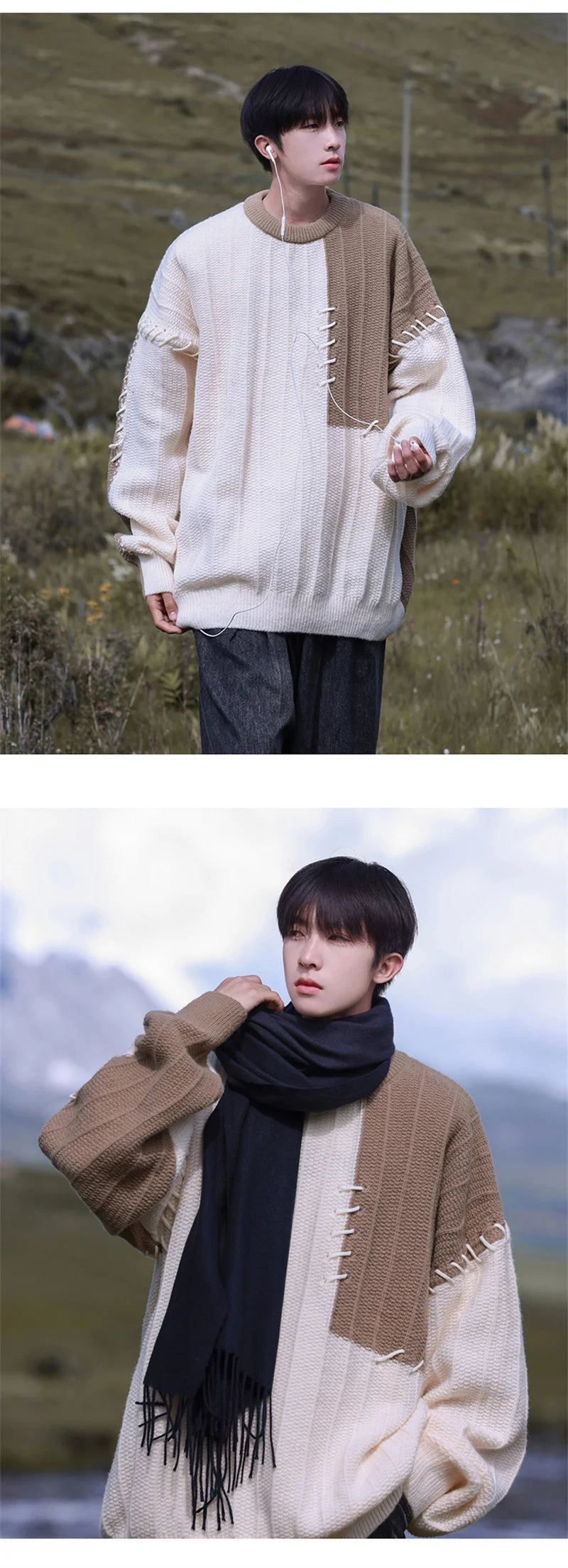 grunge knit sweater, fall winter drip, aesthetic soft knit grunge sweater for cozy streetwear