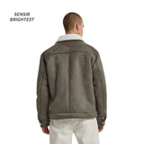 leather varsity coat, fall winter style, men's streetwear fashion, oversized urban jacket, high quality cold-weather coat
