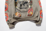 Punk Hoodie Men Streetwear Hip Hop Skull Skeleton Print Gothic Fleece