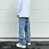 fashion loose streetwear denim jeans new casual wide legs straight jean pants hip hop tassel joggers baggy jeans men clothing unique joggers style 423