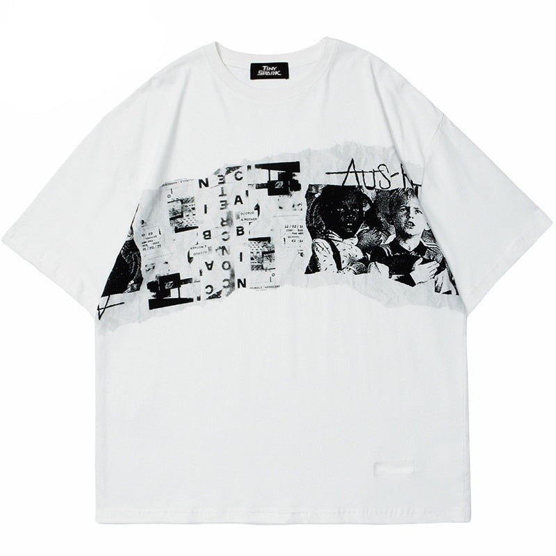 "Straight Face" Graphic Unisex Streetwear Vintage Women Men Y2K T-Shirt