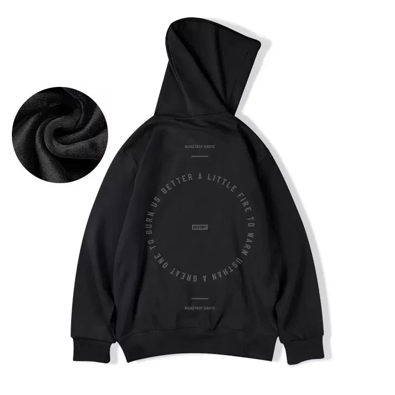 Autumn Loose Pullovers Men Women Destiny Letter Print Hoodies Oversize