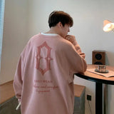Super Hot Korean Suede Personalized Street Sweatshirt Men's American Loose Y2K Spring and Autumn Pullover Jacket Retro Ins Top