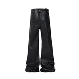 european and american street batik black paint coat wide jeans pants fashionable baggy contoured distressed flared denim jeans denim street jeans