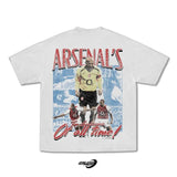 Trapwear Streetwear top – European And American Football Anime Portrait Print Top Men