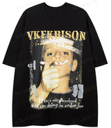 Cyberpunk Broken heart – Mens Hip Hop Oversized T Shirt Streetwear Cartoon Cool Boy G