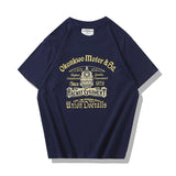 Y2k Oversized shirt – Summer Mens Short Sleeved Retro New 200G Locomotive Letter P