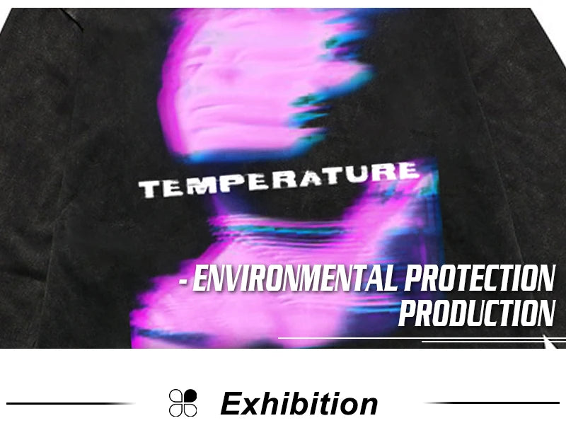 Gothic Streetwear – Rainbowtouches Men Lettered Printing Long Sleeve Top Rib Cre – Modern Streetwear for Everyone
