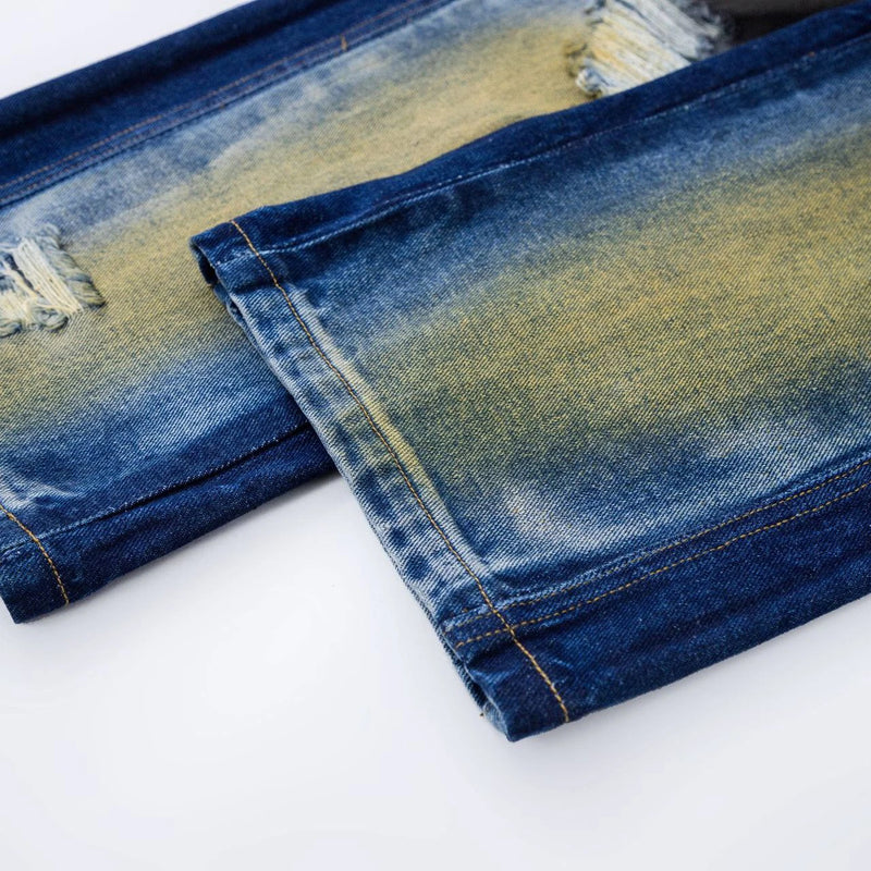 2024 hip hop ripped jeans y2k american style destroyed hole baggy denim pants wash vintage retro jean hipster unique jeans style 5470