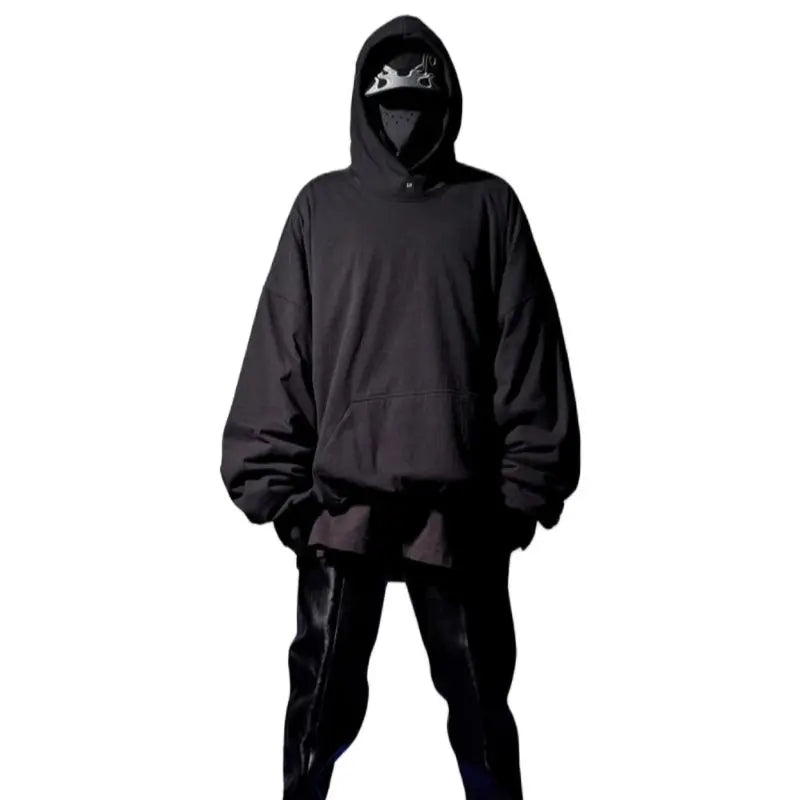 anime angelcore design featuring autumn and winter kanye high street yzy double layer fabric clip cotton mens and womens large hoodie