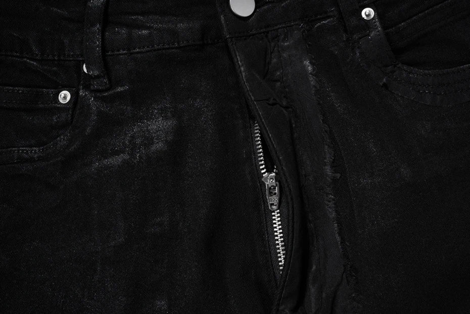 hi street flared jeans men broken patchwork denim pants streetwear harajuku luxury designer black jeans trousers male unique jeans style 354