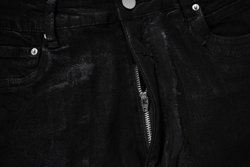 hi street flared jeans men broken patchwork denim pants streetwear harajuku luxury designer black jeans trousers male unique jeans style 354