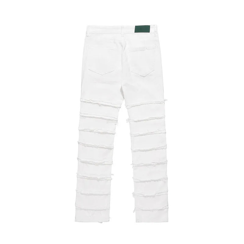 2023 brand new classic rick denim zipper slim fit straight pant jeans cotton denim pants comfort casual jeans m xxl 718 unique jeans style 4330