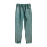 high street dark distressed vintage baggy joggers pants ins versatile drawstring sports pants men washing wax dyeing sweatpants unique joggers style 3200