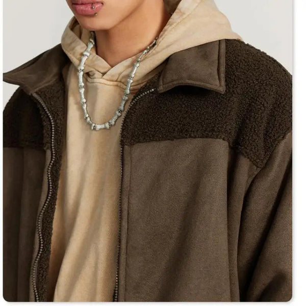 Checkered Varsity Bomber Coat Statement Piece
