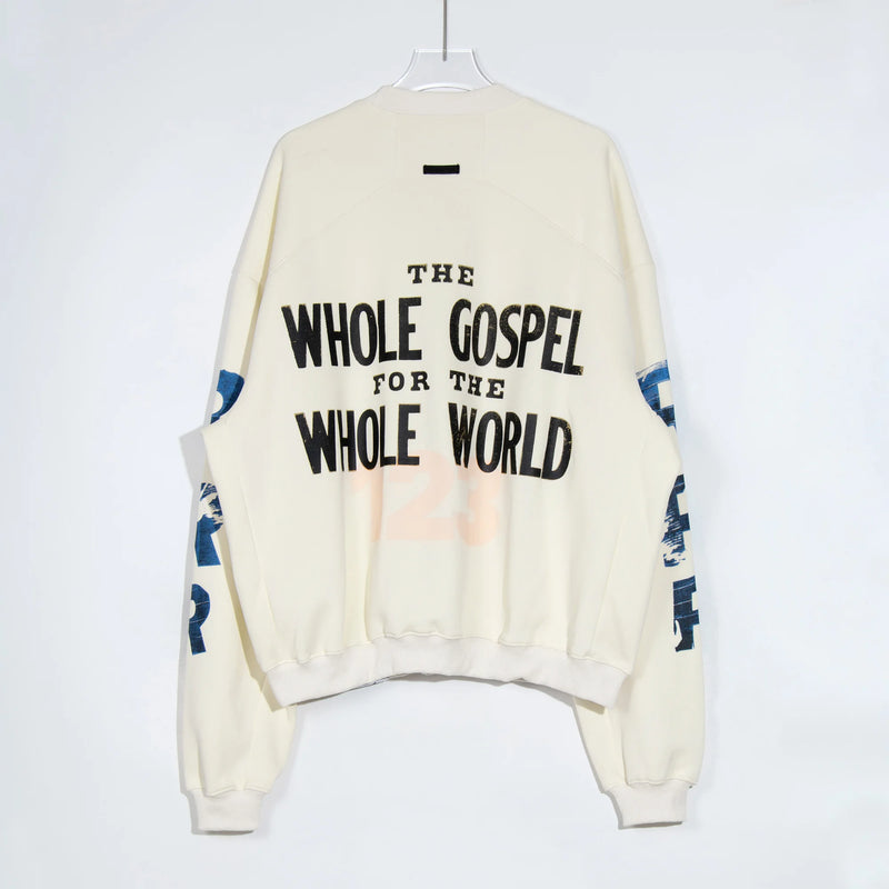 RRR123 Brand FASHION Jerry Same High-Street Print Gospel Cross Cotton Casual Long-Sleeved Roundneck Sweatshirt Pullover