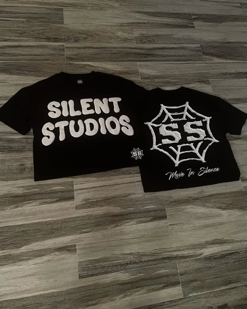 Trapwear Graphic tee – Trendy Brand Fashion Letters Cartoon Print Oversized Short S