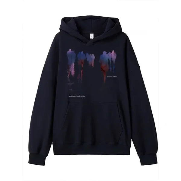New Hip Hop Graphic Pullover Hoodies For Men High Street Design Oversi