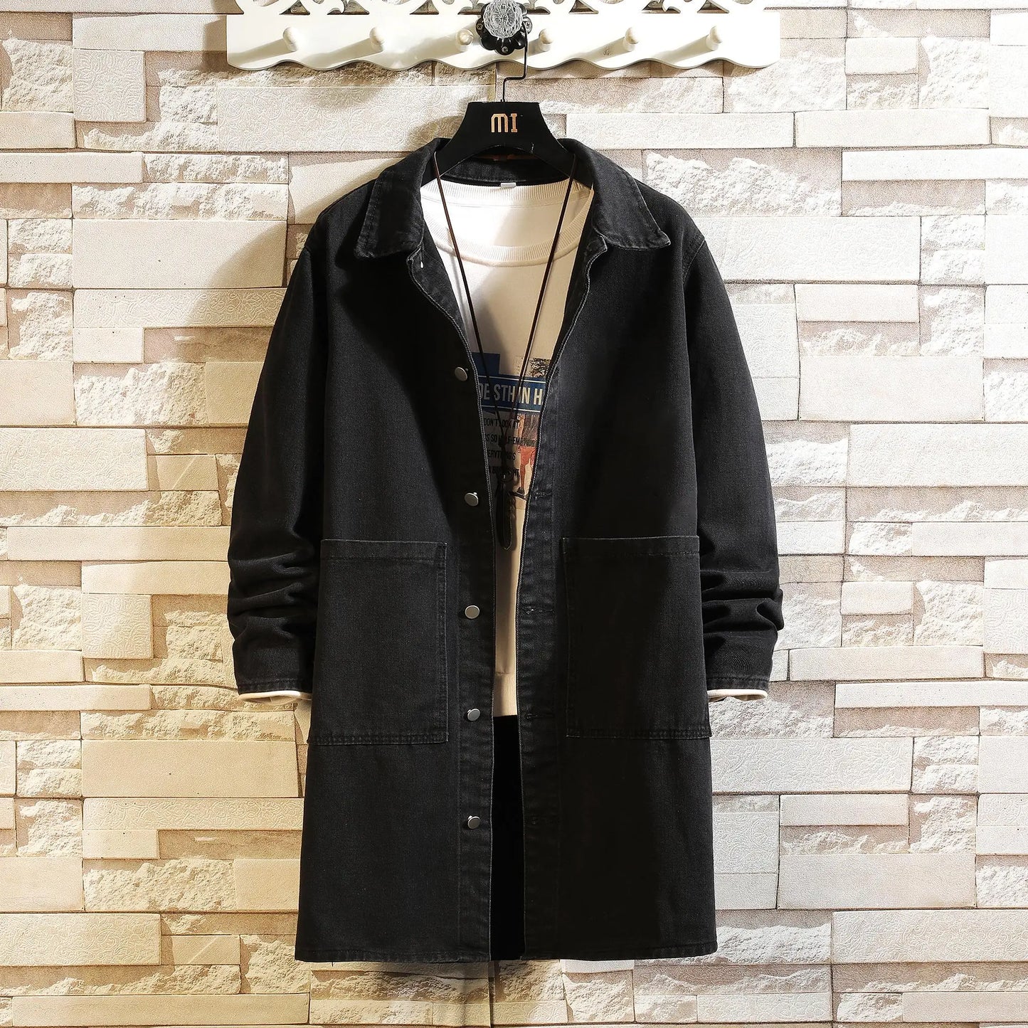 print premium urban fit hip image graphic streetwear fashion everyday essential men-long-jean-jacket-winter-men-women-trend-big-pockets-turn-down-collar-trenchcoat-outerwear-fashion-black-loose-denim-coats quality f97a3d high material wear design style hop casual oversized style unisex - streetwear design ID 54416