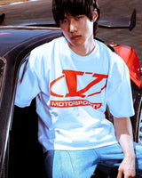 Trapwear Graphic tee – European And American New Racing Letter Printed Oversized Sh