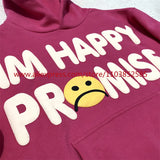 American Heavyweight Vintage Long Sleeved Fleece Hooded Sweatshirt Wit