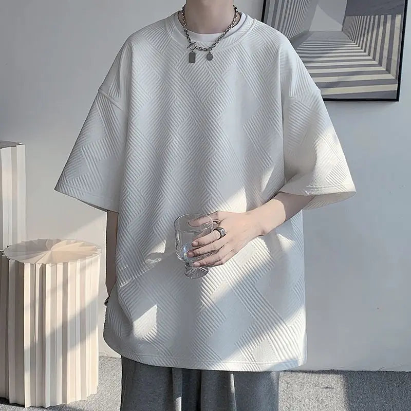 Sadcore Vintage anime – 2023 Summer Men T Shirt Short Sleeve Loose Fashion New Desig