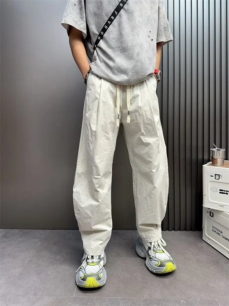 high street sweatpants trendy wide leg american causal pants neutral breathable loose outdoor trousers fashion jogging pants unique joggers style 1724
