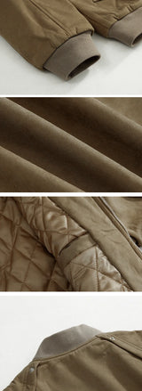 Winter Vintage Suede Jacket Cotton-padded Jacket Men's Korean-style Loose Cotton-padded Coat Winter Thickened Cotton-padded Coat
