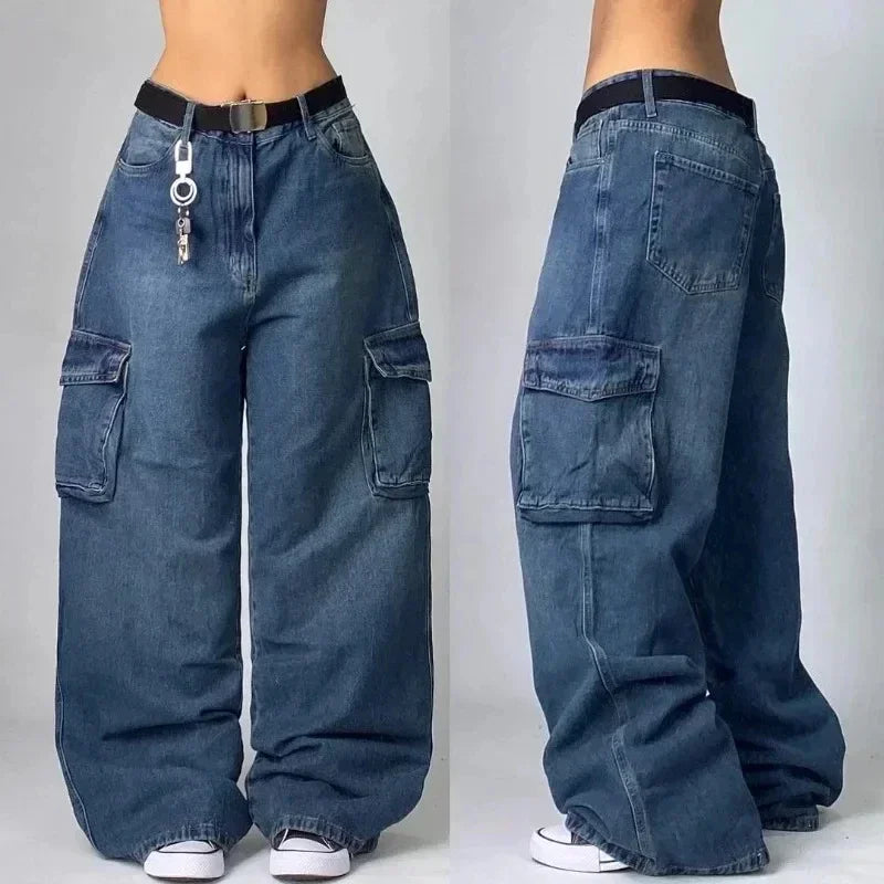 american y2k new fashion pattern embroidery clearance spot jeans women street hip hop joker straight wide leg pants couple jeans unique jeans style 3018