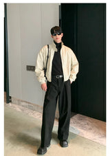 checkered varsity coat, layered streetwear look, trendy