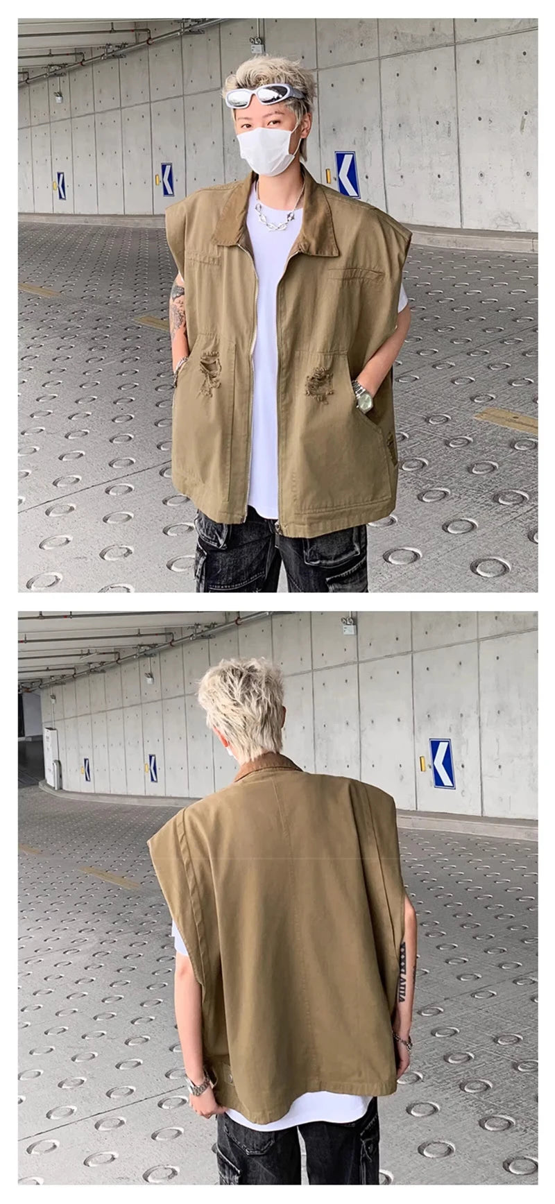 grunge oversized coat, photo-ready design, men's streetwear fashion, trendy oversized fit, urban techwear design, modern hip 