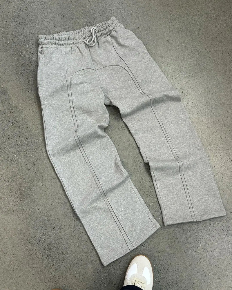 2024 high street trendy straight casual pants american harajuku retro splicing oversized sweatpants men personalized streetwear unique joggers style 2760