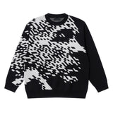 mens knitted sweater fashion pixel abstraction human face pullovers casual o neck unisex harajuku streetwear loose knit jumpers - graphic printed hoodie for men and women, unisex casual winter pullover, Y2K grunge street style