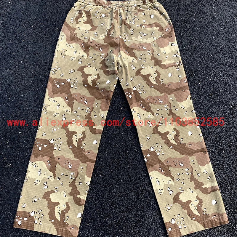 2024 new american vintage direct casual functional work pants heavy duty washed outdated logging pants desert camo high street unique default style 2967