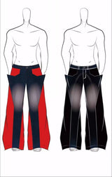 y2k retro washed splicing jeans for men new hip hop punk pu leather baggy jeans straight casual black denim trousers streetwear denim street jeans