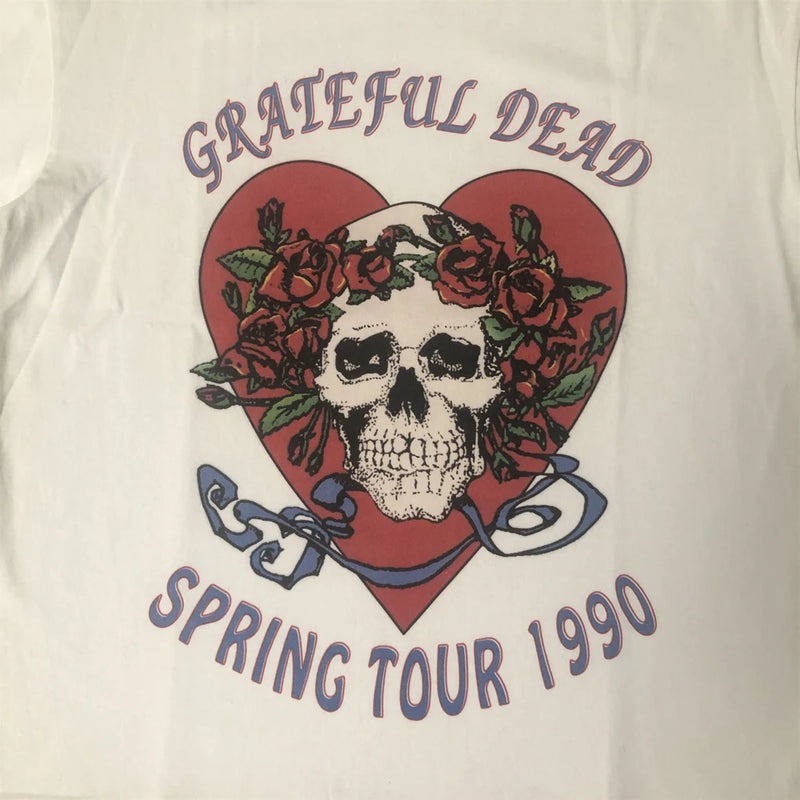 Harajuku Aesthetic piece – Frog Drift American Style Streetwear Rose Graphics Printed C