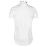 New 2022 Luxury Men Classic Embroidered bee stripe Fashion Cotton Casual Shirts Shirt High Quality Short Sleeves A68
