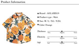Men Retro Printed Shirts Hawaiian Beach Summer Tops Casual Loose Streetwear Fashion Trendy Short Sleeve Shirts Unisex