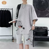 Trapwear Graphic tee – Summer Man Tracksuit Japan Cartoon Streetwear Hip Hop Rock C