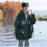 Spring and Autumn Trendy Hip Hop American High Street Men and Women Retro Letter Printed Hoodie Couple Loose Casual Top y2k