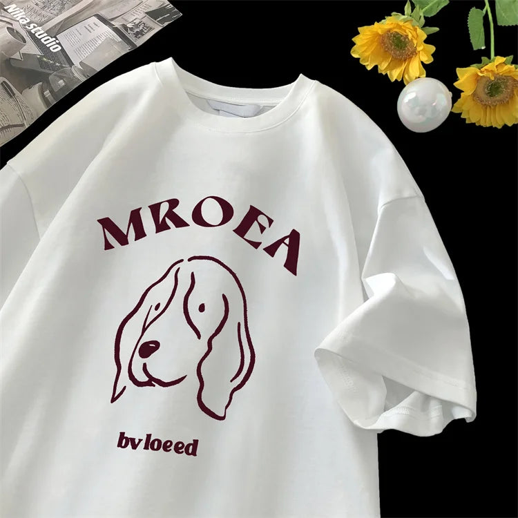 Anime Vintage print – Cartoon Graphic Tshirt Kawaii Oversized Tee Shirt Retro Cute