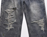 frayed hole distreesed big hole baggy jeans for men and women pantalones hombre streetwear y2k casual denim trousers oversized unique jeans style 5905