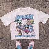 Harajuku Melting smiley – Smart Casual Harajuku Streetwear Graphic Y2K Tops Goth Men C