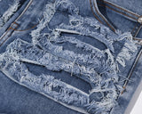 retro hole ripped distressed jeans for men straight washed harajuku hip hop loose denim trousers vibe style casual jean pants unique jeans style 851