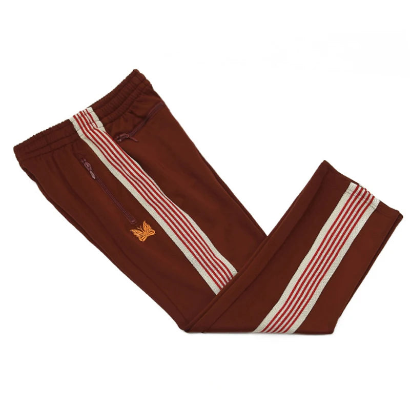 tie xiuhong high quality men woman pants chaopai versatile side edge weaving stripe embroidery loose joggers sweatpants unique joggers style 5061