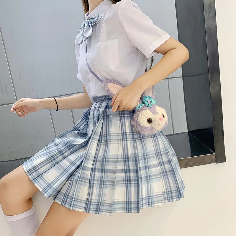 Jk Uniforms Gyaru School Uniform for Girl Student Pleated Skirt Uniform Set Women Short Sleeve Bow Tie Seifuku Japanese Style